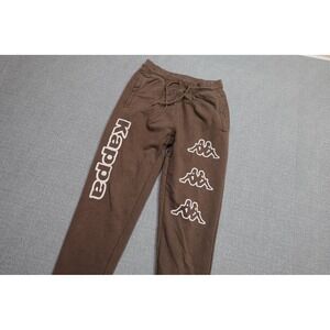 Kappa Sweatpants Mens Medium Brown Joggers Logo Elastic Waist Pockets Athletic